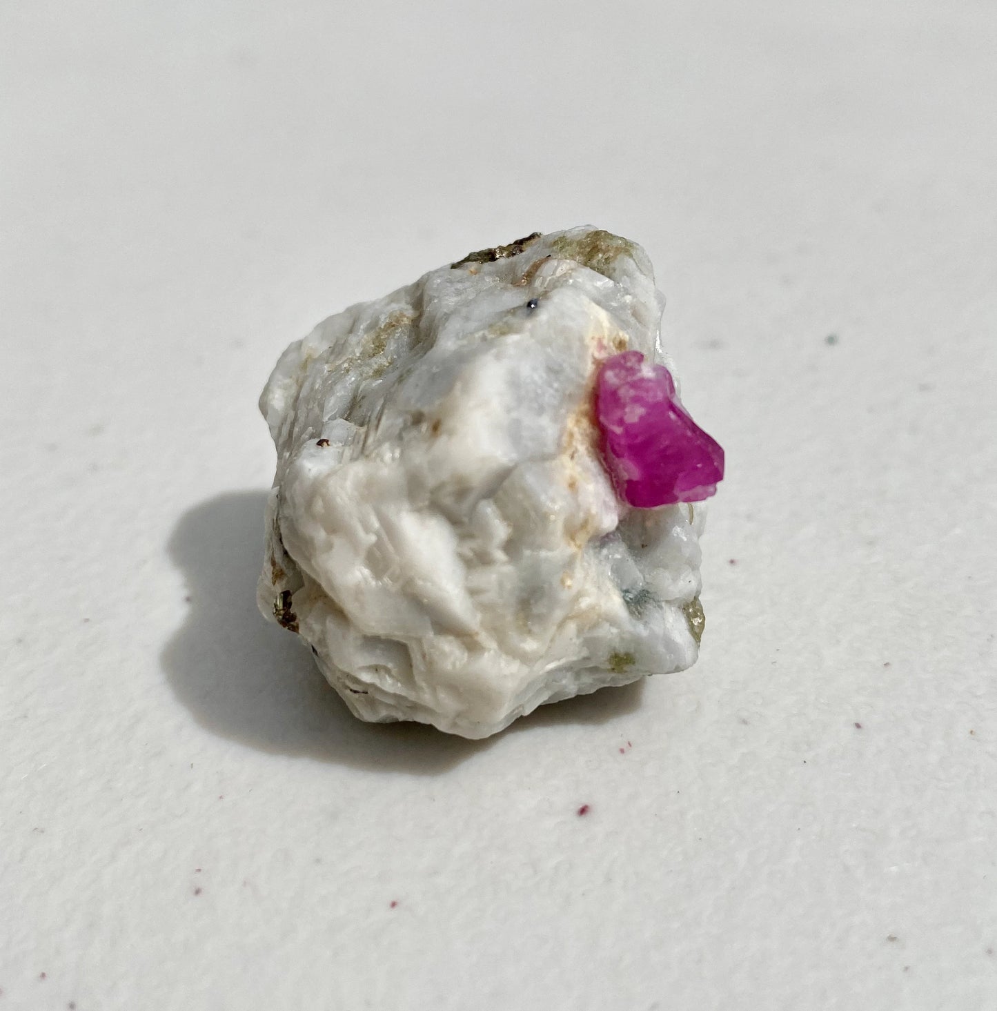 Natural Ruby/Corundum Crystal in Feldspar Matrix Specimen